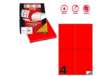 Immagine di Etichette adesive C/519 - in carta - permanenti - 105 x 148,5 mm - 4 et/fg - 100 fogli - rosso fluo