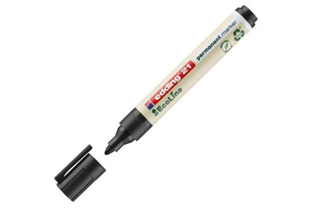 Immagine di Marcatore permanente 21 Ecoline - punta conica -  da 1,5 a 3 mm - nero - Edding