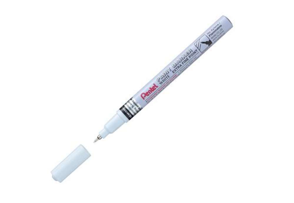 Immagine di Marcatore Paint Marker Linea Amiko - punta extra fine 0,60mm - bianco - Pentel
