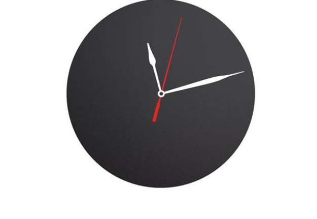 Immagine di Lavagna da parete Silhouette - diametro 29 cm - forma orologio - nero - Securit