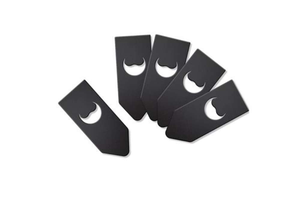 Immagine di Targhette per bottiglia - 6,5 x 16 cm - nero - Securit - set 10 pezzi