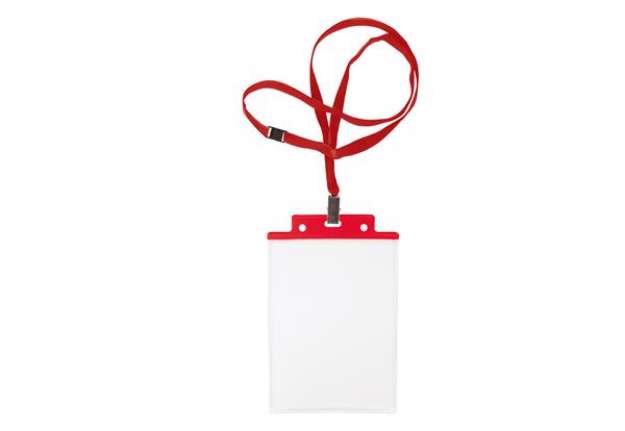 Immagine di Portanome Pass 6S-P - cordoncino rosso - 10 x 15 cm (A6) - rosso - Sei Rota - conf. 10 pezzi