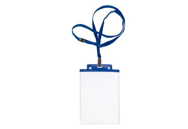 Immagine di Portanome Pass 6S-P - cordoncino blu - 10 x 15 cm (A6) - blu - Sei Rota - conf. 10 pezzi