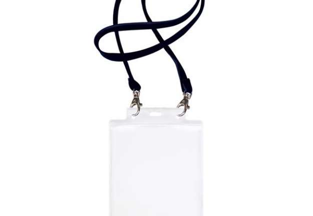 Immagine di Portanome Pass 7 St M - cordoncino nero - 15 x 21 cm (A5) - trasparente neutro - Sei Rota - conf. 10