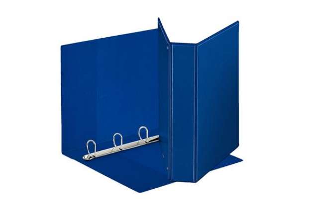Immagine di Raccoglitore personalizzabile Display - 4 anelli a D 50 mm - dorso 7,1 cm - 22x30 cm - blu - Esselte