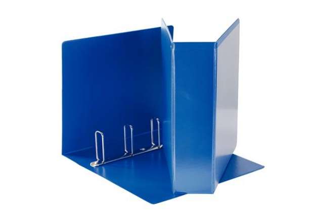 Immagine di Raccoglitore personalizzabile Display - 4 anelli quadri 65 mm - dorso 8,5 cm - 22x30 cm - blu - Esse