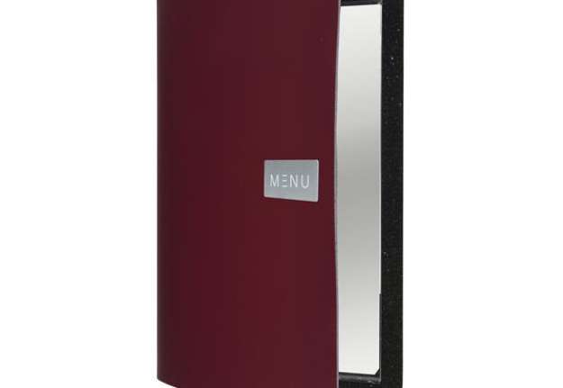 Immagine di Portamenù Royal - 1 inserto doppio incluso - A4 - 24 x 33 cm - bordeaux - Securit