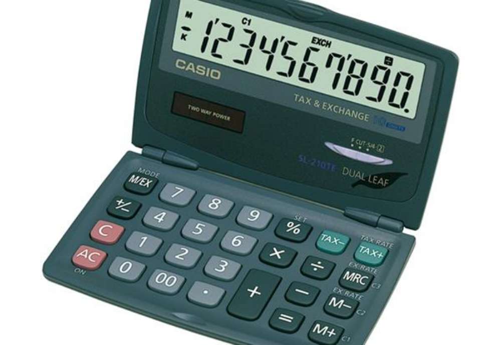 Immagine di Calcolatrice tascabile SL-210 TE - 10 cifre - nero - Casio