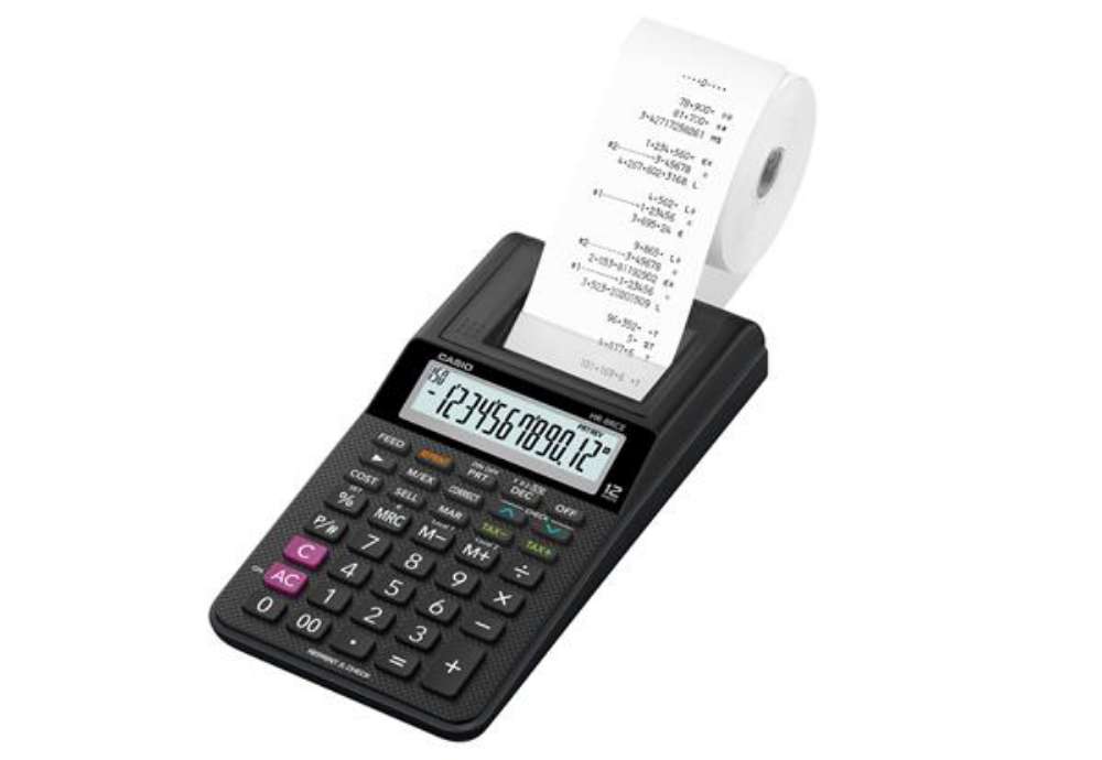Immagine di Calcolatrice scrivente HR-8RCE - 12 cifre - 8,2 x 10,2 x 23,9 cm - nero - Casio