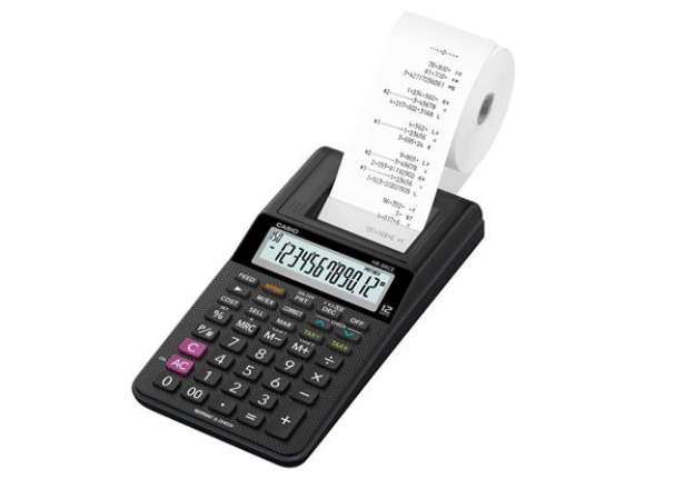 Immagine di Calcolatrice scrivente HR-8RCE - 12 cifre - 8,2 x 10,2 x 23,9 cm - nero - Casio