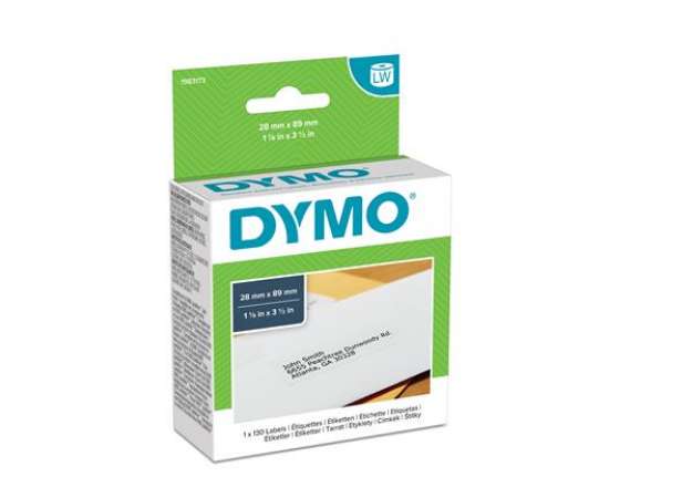 Immagine di Rotolo 130 etichette LW 1983173 - 28 x 89 mm - carta - indirizzi standard - bianco - Dymo