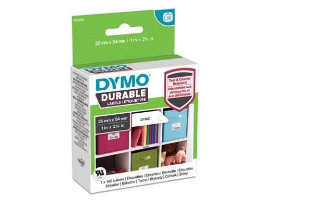 Immagine di Rotolo 160 etichette LW Durable 1976411 - 25 x 54 mm - PP - bianco - Dymo