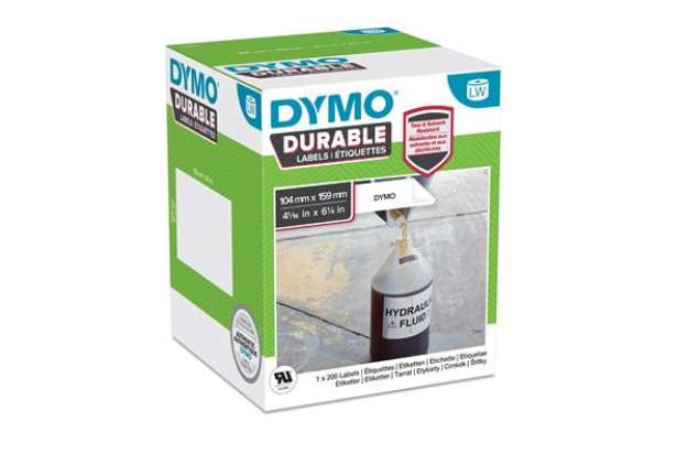 Immagine di Rotolo 200 etichette LW Durable 1933086 - 104 x 159 mm - PP - bianco - Dymo