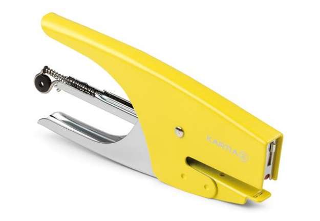 Immagine di Cucitrice a pinza Kartia 8 - capacità 200 punti - giallo - Iternet