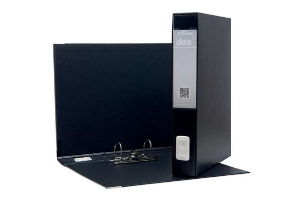 Immagine di Registratore Dox 5 - dorso 5 cm - protocollo 23 x 34 cm - nero - Esselte Dox
