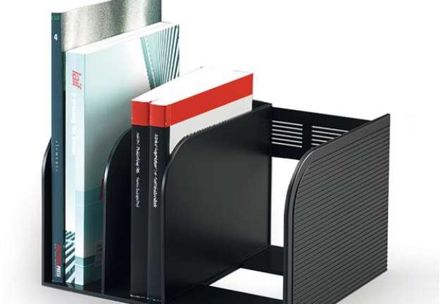 Immagine di Portariviste Optimo - scomparti regolabili - 30 x 25 x 18 cm - nero - Durable