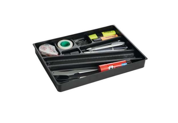 Immagine di Vaschetta portaoggetti Idealbox per cassetti - 24x34x3,6 cm - nero - Durable