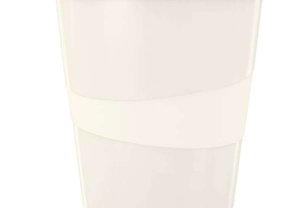Immagine di Cestino gettacarte WOW - altezza 32,4 cm - diametro 29 cm - 15 L - bianco metallizzato - Leitz