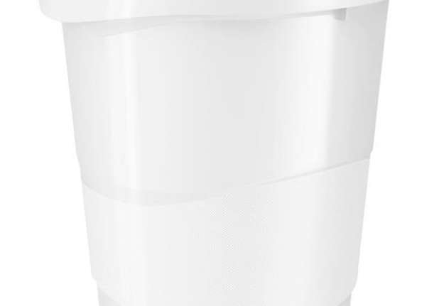 Immagine di Cestino gettacarte Europost VIVIDA - 25,8 x 28,5 cm - altezza 32,2 cm - 14 L - bianco - Esselte