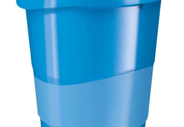 Immagine di Cestino gettacarte Europost VIVIDA - 25,8 x 28,5 cm - altezza 32,2 cm - 14 L - blu - Esselte