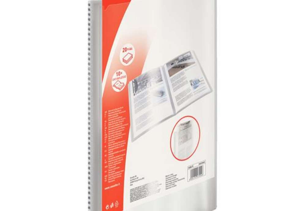 Immagine di Portalistini personalizzabile - 22x30 cm - 30 buste antiriflesso - trasparente - Esselte