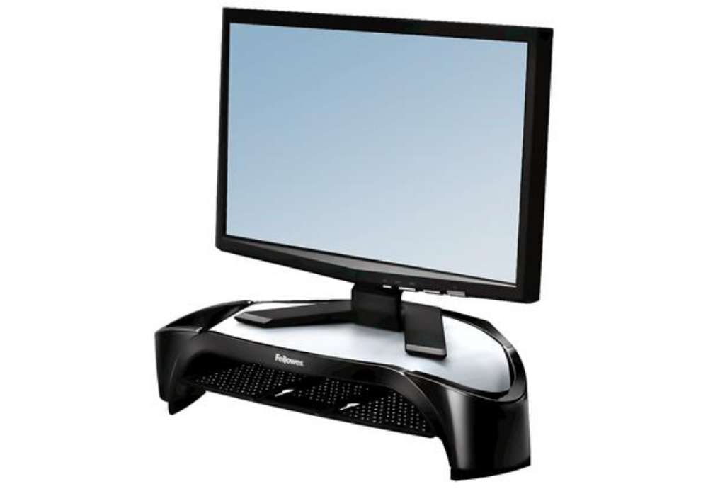 Immagine di Supporto monitor plus - vaschetta e scomparti - Fellowes