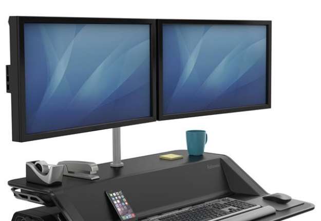 Immagine di Postazione di lavoro Sit Stand Lotus - nero - Fellowes