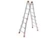 Immagine di Scala telescopica Squadra - 8+8 gradini - alluminio - Marchetti