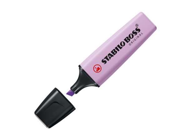Immagine di Evidenziatore Boss Original Pastel - punta a scalpello - tratto da 2 - 5 mm -  glicine 155 - Stabilo