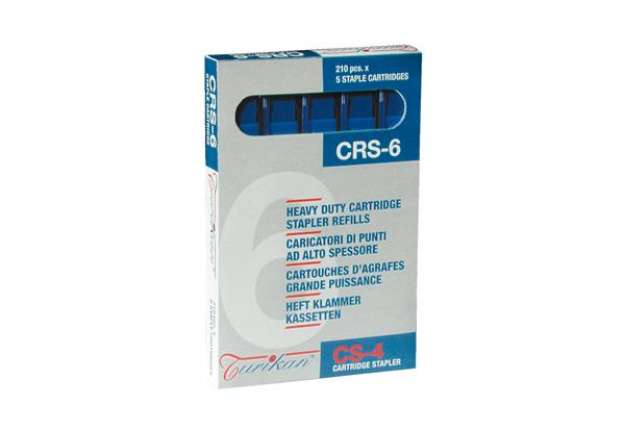 Immagine di Caricatori CRS6 - 210 punti 6 mm - capacit? massima 25 fogli - blu - Iternet - conf. 5 pezzi
