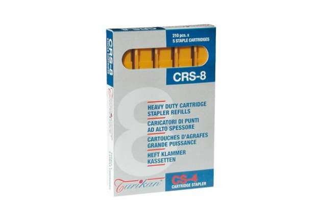 Immagine di Caricatori CRS6 - 210 punti 8 mm - capacit? massima 40 fogli - giallo - Iternet - conf. 5 pezzi