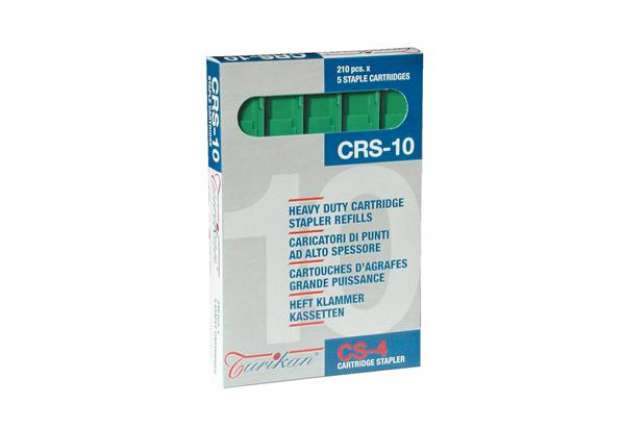 Immagine di Caricatori CRS6 - 210 punti 10 mm - capacit? massima 55 fogli - verde - Iternet - conf. 5 pezzi