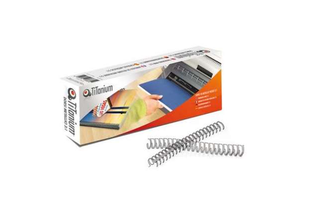 Immagine di Dorsi spirale - metallo - 34 anelli passo 3:1 - 12 mm - nero - Titanium - scatola 50 pezzi