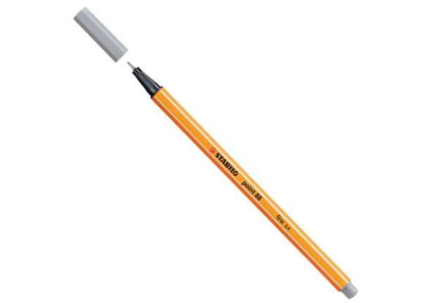 Immagine di Fineliner Point 88 - tratto 0,4 mm - grigio medio 95 - Stabilo