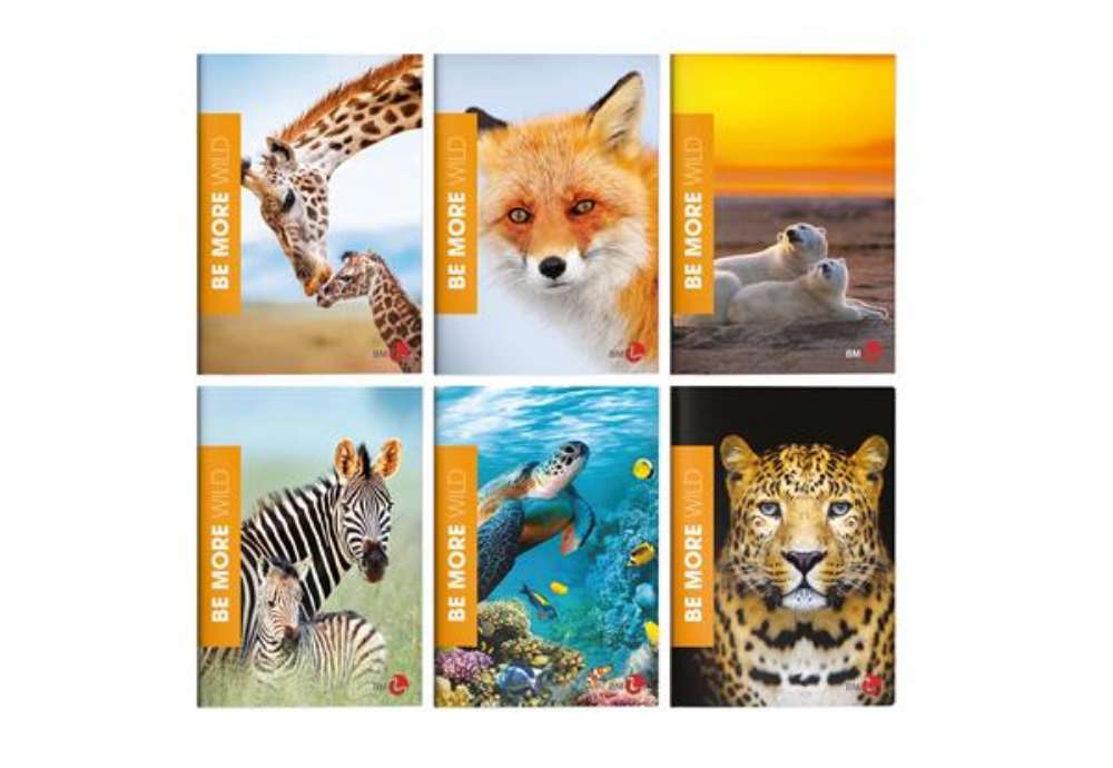 Immagine di Maxiquaderno Be More Wild - A4 - rigo di 1a - 36+2 fogli - 100gr - BM