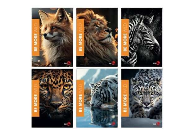 Immagine di Maxiquaderno Be More Wild - A4 - 4mm c/margine - 36+2 fogli - 100gr - BM