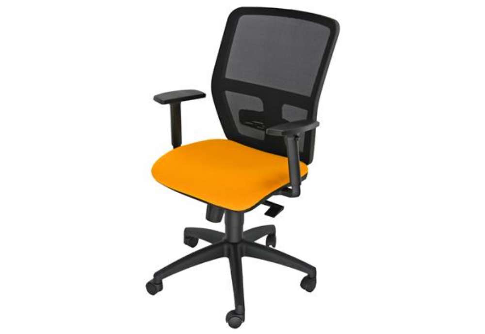 Immagine di Seduta operativa ergonomica Kemper A - braccioli regolabili - arancio - Unisit