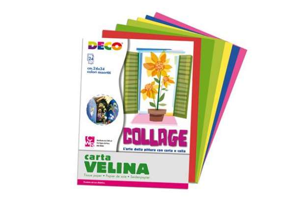 Immagine di Album di carta velina - 24x34cm - colori assortiti - DECO - 24 fogli