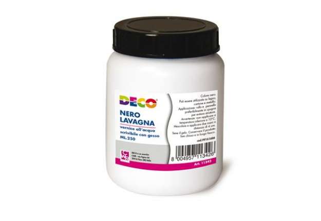 Immagine di Vernice lavagna - 250 ml - nero - Deco