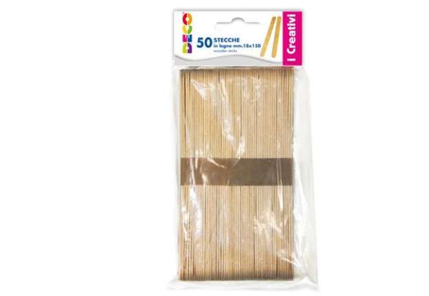 Immagine di Stecca in legno - 18 x 150 mm - DECO - conf. 50 pezzi