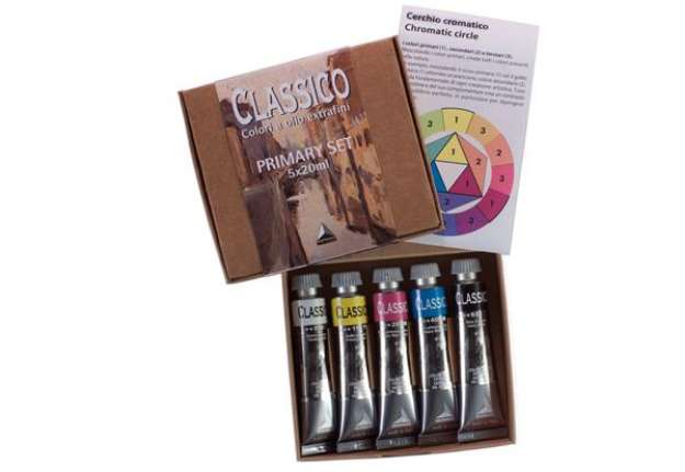 Immagine di Colori a olio extrafini Primary Set - 20 ml - colori primari (nero, bianco inclusi) - Maimeri - set