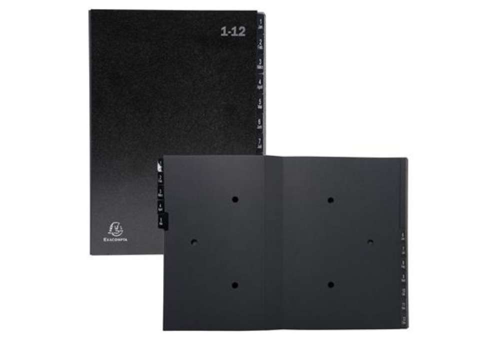 Immagine di Classificatore numerico 1/12 Ordonator - 25x33 cm - nero - Exacompta