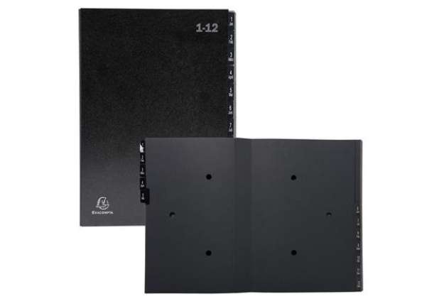 Immagine di Classificatore numerico 1/12 Ordonator - 25x33 cm - nero - Exacompta