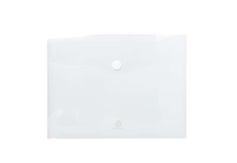 Immagine di Busta a tasca con chiusura in velcro - PPL - 24 x 32 cm - trasparente - Exacompta