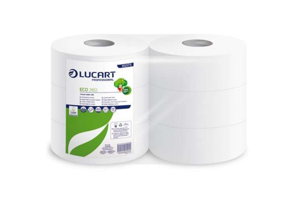 Immagine di Carta igienica Eco Maxi Jumbo - 2 veli - 16,5 gr - 9,1 cm x 360 mt - diametro 25,5 cm - 360 mt - Luc