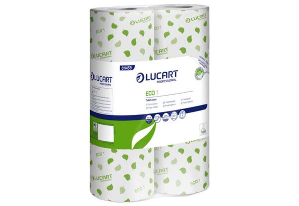 Immagine di Carta igienica Eco - 2 veli - 16,5 gr - diametro 10,2 cm - 9,8 cm x 22 mt - 200 strappi - Lucart - p