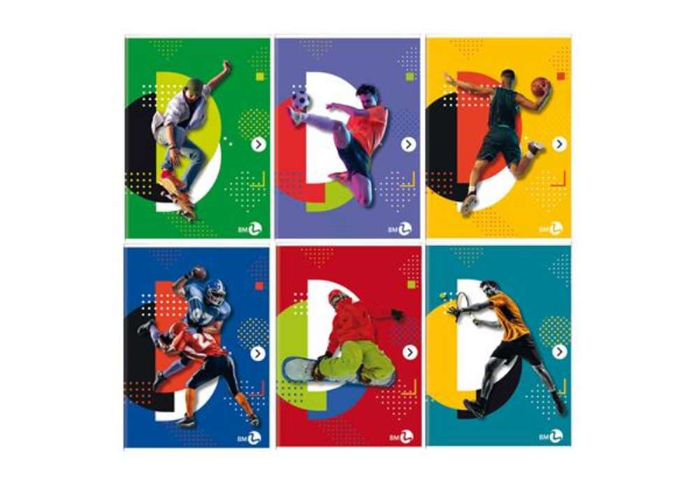 Immagine di Maxiquaderno Sport fantasia - A4 - 5mm - 40+2 fogli - 80gr - BM