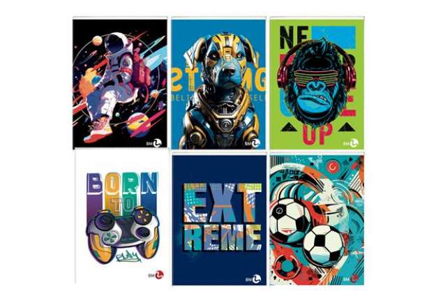 Immagine di Maxiquaderno Bambino fantasia - A4 - 40+2 fogli - 80gr - 1 rigo c/margine - BM