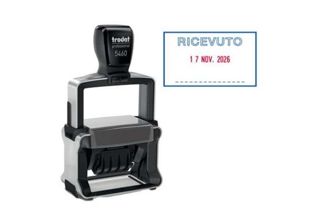 Immagine di Timbro Professional 4.0 5460/L1 datario + RICEVUTO - 5,6 x 3,3 cm - 4 mm - autoinchiostrante - Troda