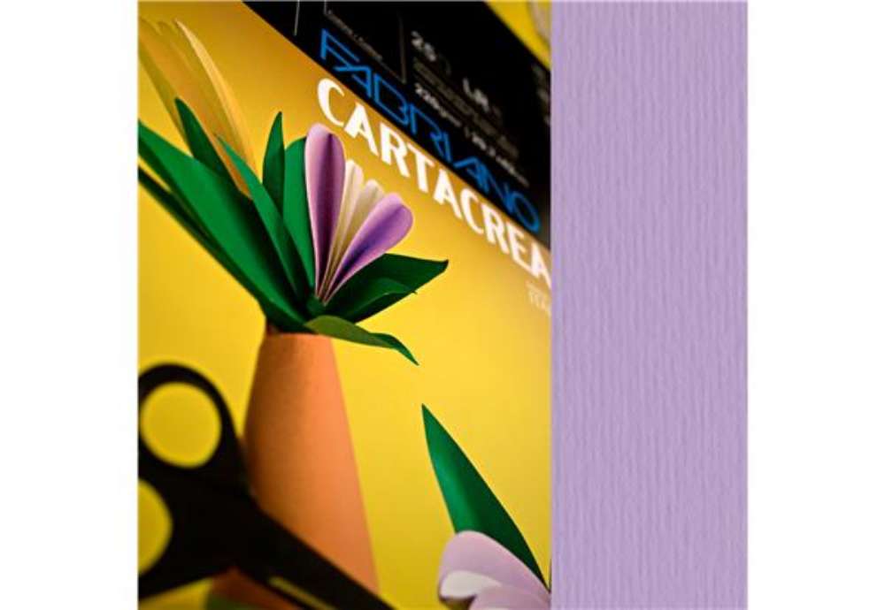 Immagine di Cartoncino CartaCrea - 35 x 50 cm - 220 gr - violetto - Fabriano -  blister 10 fogli